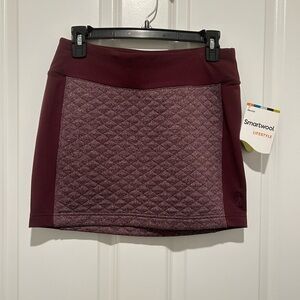 Smartwool Diamond Peak Quilted Skirt NWT in Fig Heather-XS